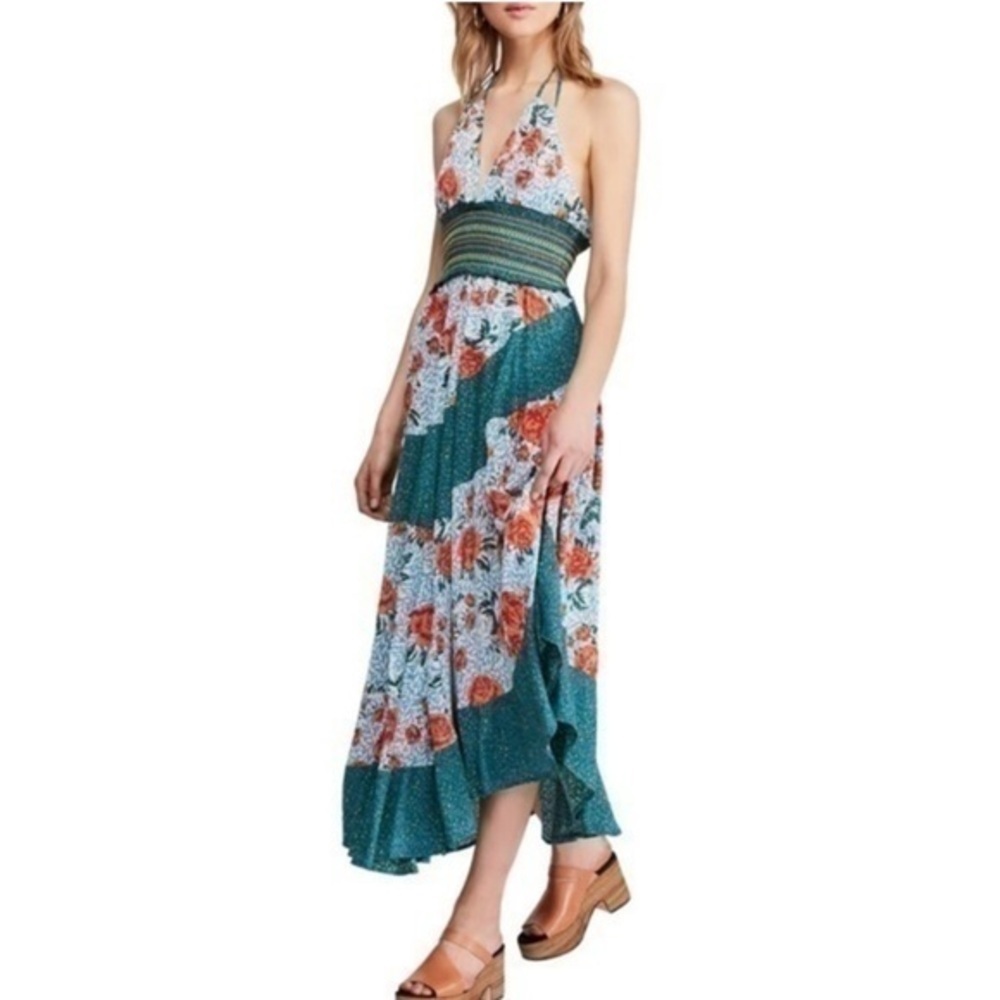 Free People Gabriella Halter Midi Dress